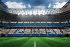 Colombia Football Player Holding Ball against Stadium Full of Colombia Football Fans-Wavebreak Media Ltd-Framed Photographic Print