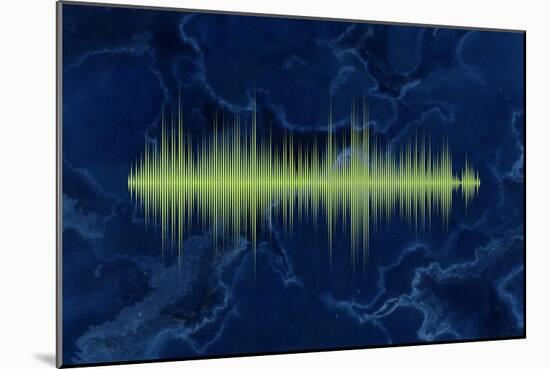 Waveform On The Sea Themed Background-Swill Klitch-Mounted Art Print