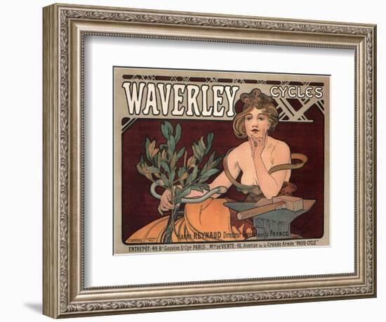 Waverley Cycles, 1896-Alphonse Mucha-Framed Giclee Print