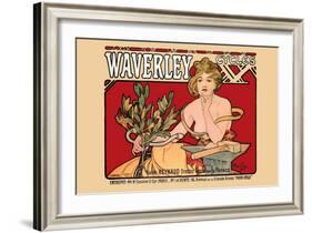 Waverley Cycles-Alphonse Mucha-Framed Art Print