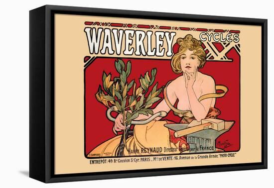 Waverley Cycles-Alphonse Mucha-Framed Stretched Canvas