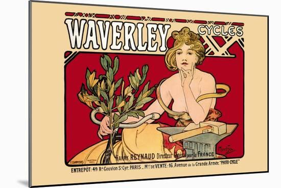 Waverley Cycles-Alphonse Mucha-Mounted Art Print