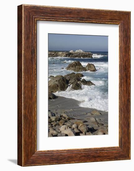 Waves Along Monterey Peninsula, California Coast, Vertical Image-Sheila Haddad-Framed Photographic Print