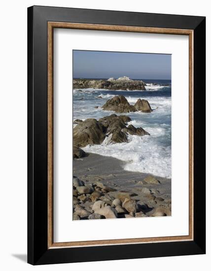 Waves Along Monterey Peninsula, California Coast, Vertical Image-Sheila Haddad-Framed Photographic Print