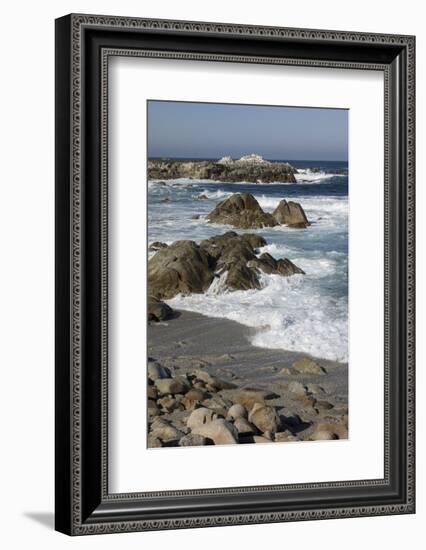 Waves Along Monterey Peninsula, California Coast, Vertical Image-Sheila Haddad-Framed Photographic Print