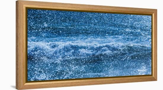 Waves and sea spray-Panoramic Images-Framed Premier Image Canvas