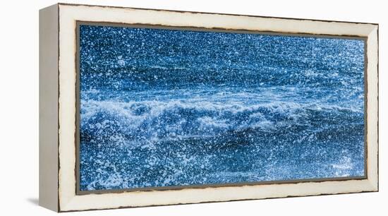 Waves and sea spray-Panoramic Images-Framed Premier Image Canvas