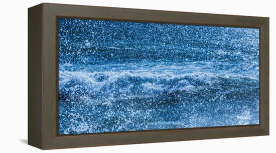 Waves and sea spray-Panoramic Images-Framed Premier Image Canvas