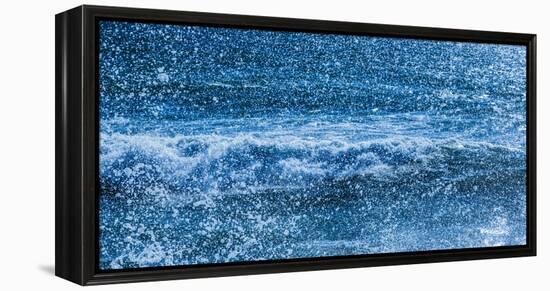 Waves and sea spray-Panoramic Images-Framed Premier Image Canvas