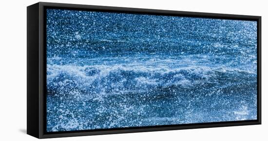 Waves and sea spray-Panoramic Images-Framed Premier Image Canvas