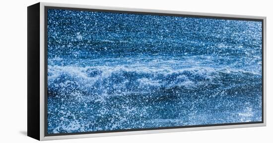 Waves and sea spray-Panoramic Images-Framed Premier Image Canvas