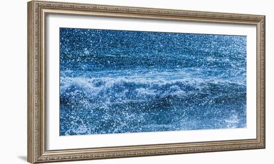 Waves and sea spray-Panoramic Images-Framed Photographic Print