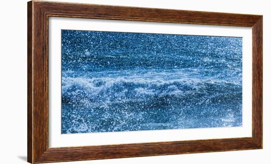 Waves and sea spray-Panoramic Images-Framed Photographic Print