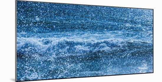 Waves and sea spray-Panoramic Images-Mounted Photographic Print
