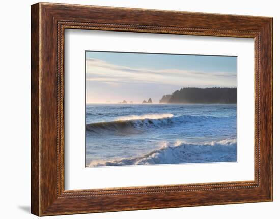 Waves approaching Rialto Beach Olympic National Park, Washington State-Alan Majchrowicz-Framed Photographic Print