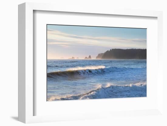 Waves approaching Rialto Beach Olympic National Park, Washington State-Alan Majchrowicz-Framed Photographic Print