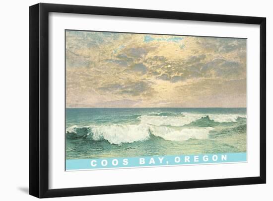 Waves at Coos Bay-null-Framed Art Print