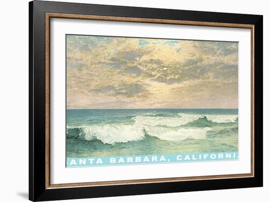 Waves at Santa Barbara, California-null-Framed Art Print