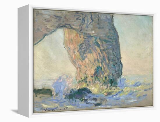 Waves at the Manneporte, circa 1885 (oil on canvas)-Claude Monet-Framed Premier Image Canvas