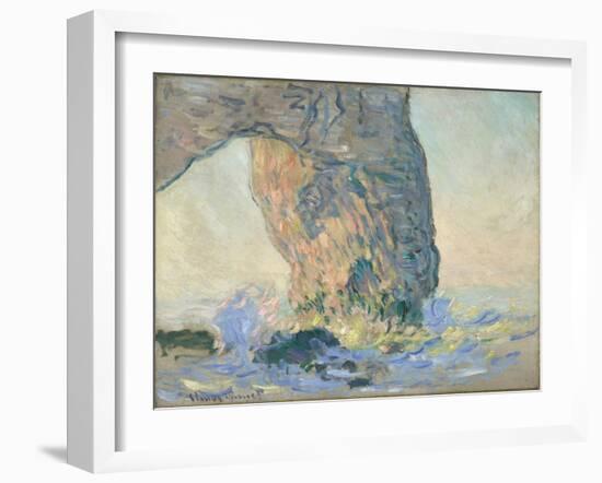 Waves at the Manneporte, circa 1885 (oil on canvas)-Claude Monet-Framed Giclee Print