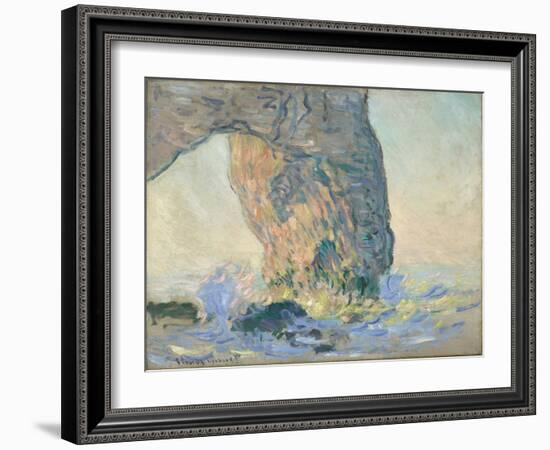 Waves at the Manneporte, circa 1885 (oil on canvas)-Claude Monet-Framed Giclee Print