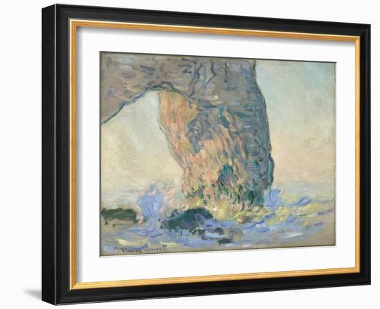 Waves at the Manneporte, circa 1885 (oil on canvas)-Claude Monet-Framed Giclee Print