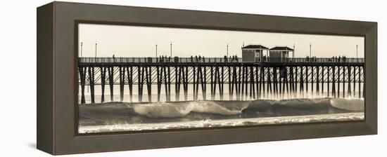 Waves at the Oceanside Pier in Oceanside, Ca-Andrew Shoemaker-Framed Premier Image Canvas