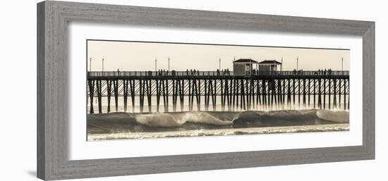 Waves at the Oceanside Pier in Oceanside, Ca-Andrew Shoemaker-Framed Photographic Print