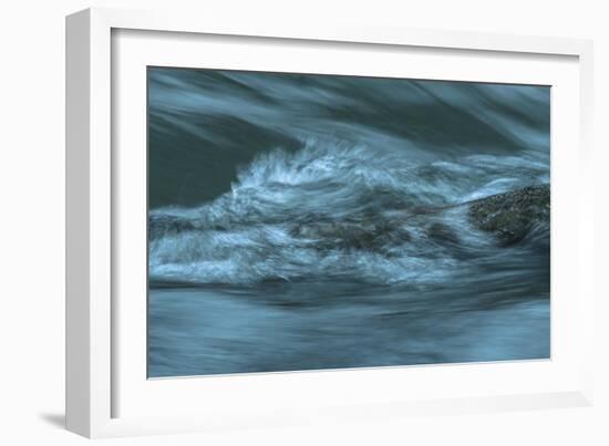 Waves Beating On Log-Anthony Paladino-Framed Giclee Print