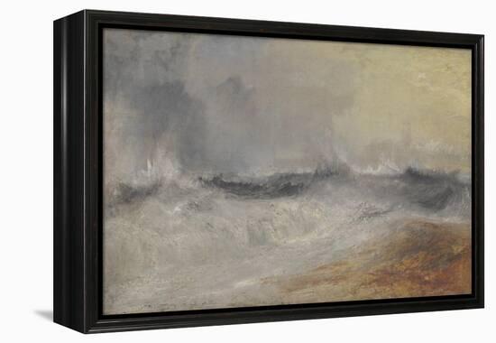 Waves Breaking Against the Wind-JMW Turner-Framed Premier Image Canvas