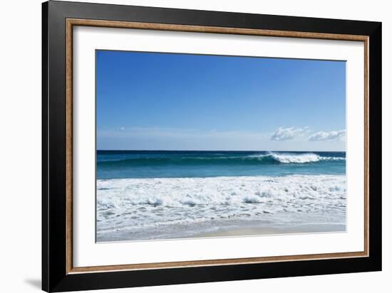 Waves Breaking at Beach-Norbert Schaefer-Framed Photographic Print