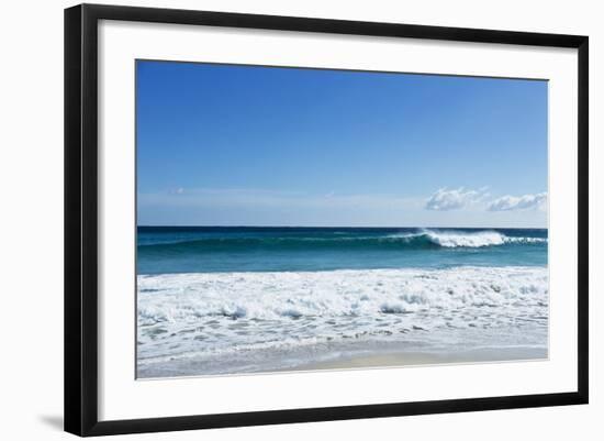 Waves Breaking at Beach-Norbert Schaefer-Framed Photographic Print