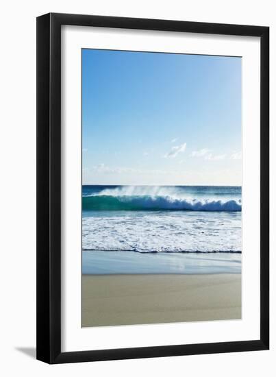 Waves Breaking at Beach-Norbert Schaefer-Framed Photographic Print