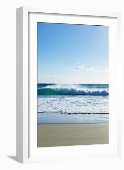 Waves Breaking at Beach-Norbert Schaefer-Framed Photographic Print