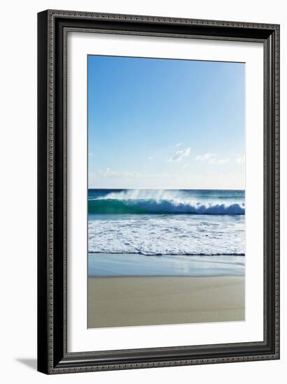 Waves Breaking at Beach-Norbert Schaefer-Framed Photographic Print