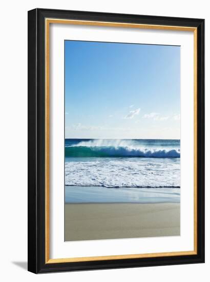 Waves Breaking at Beach-Norbert Schaefer-Framed Photographic Print