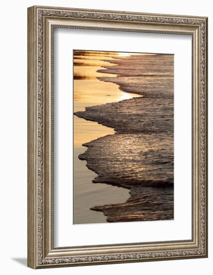 Waves Breaking at Sunset on Main Beach, Noosa, Sunshine Coast, Queensland, Australia-William Gray-Framed Photographic Print