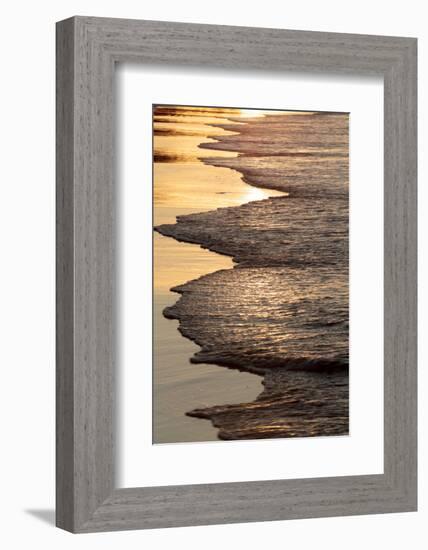 Waves Breaking at Sunset on Main Beach, Noosa, Sunshine Coast, Queensland, Australia-William Gray-Framed Photographic Print