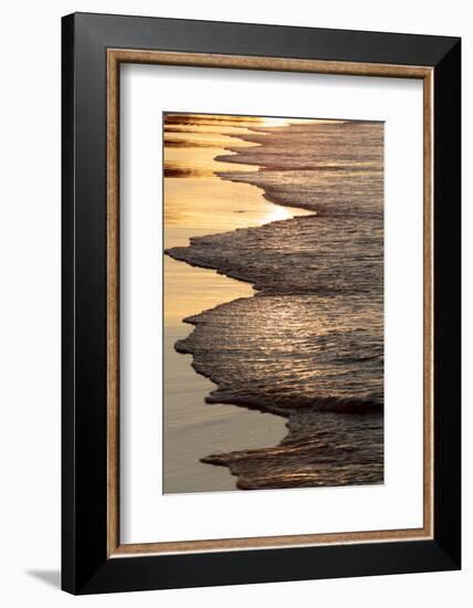 Waves Breaking at Sunset on Main Beach, Noosa, Sunshine Coast, Queensland, Australia-William Gray-Framed Photographic Print