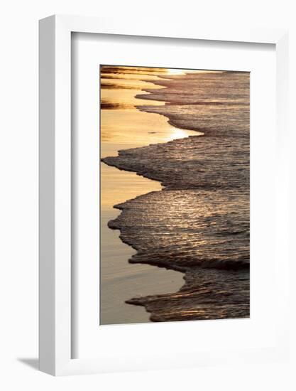 Waves Breaking at Sunset on Main Beach, Noosa, Sunshine Coast, Queensland, Australia-William Gray-Framed Photographic Print