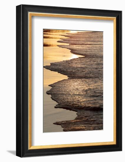 Waves Breaking at Sunset on Main Beach, Noosa, Sunshine Coast, Queensland, Australia-William Gray-Framed Photographic Print