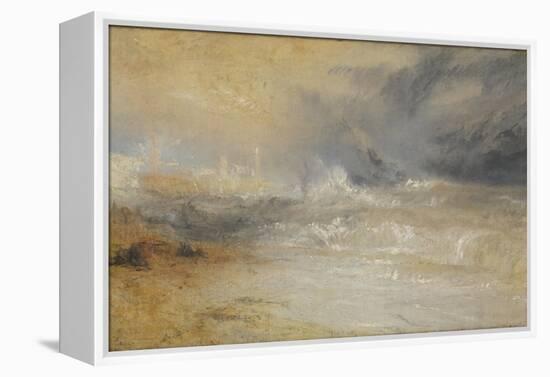 Waves Breaking on a Lee Shore at Margate (Study for 'Rockets and Blue Lights')-JMW Turner-Framed Premier Image Canvas