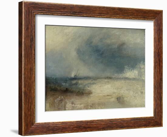 Waves Breaking on a Shore-J. M. W. Turner-Framed Giclee Print