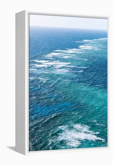 Waves Breaking on Great Barrier Reef, Queensland, Australia-null-Framed Stretched Canvas