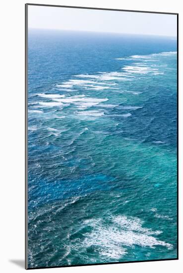 Waves Breaking on Great Barrier Reef, Queensland, Australia-null-Mounted Photographic Print