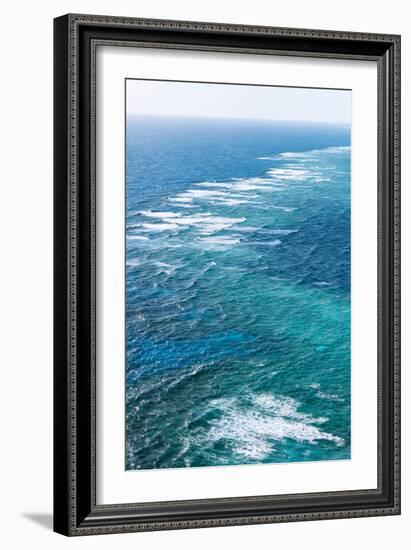 Waves Breaking on Great Barrier Reef, Queensland, Australia-null-Framed Photographic Print