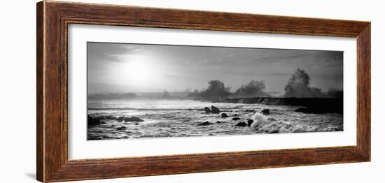 Waves Breaking on Rocks in the Ocean, Three Tables, North Shore, Oahu, Hawaii, USA-null-Framed Photographic Print
