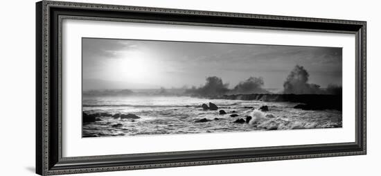 Waves Breaking on Rocks in the Ocean, Three Tables, North Shore, Oahu, Hawaii, USA-null-Framed Photographic Print