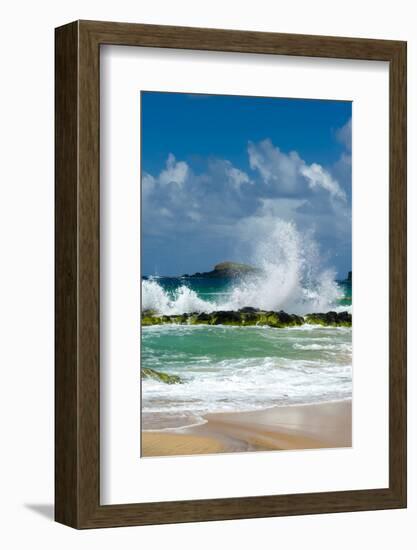 Waves Breaking on the Rocks at Kauapea Beach, Kauai, Hawaii, USA-Richard Duval-Framed Photographic Print