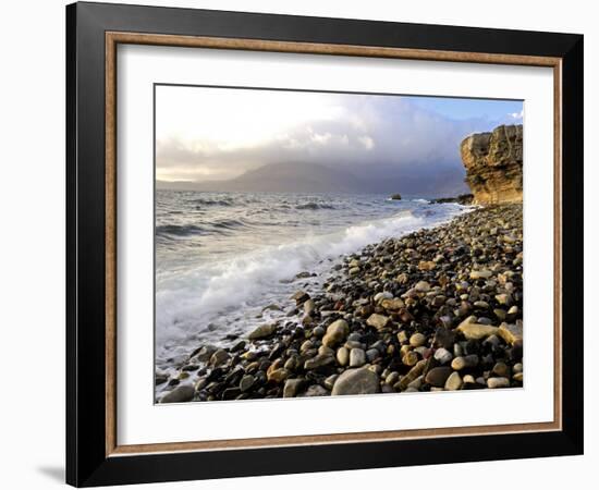 Waves Breaking on the Rocky Foreshore at Elgol, Isle of Skye, Inner Hebrides, Scotland, United King-Peter Richardson-Framed Photographic Print